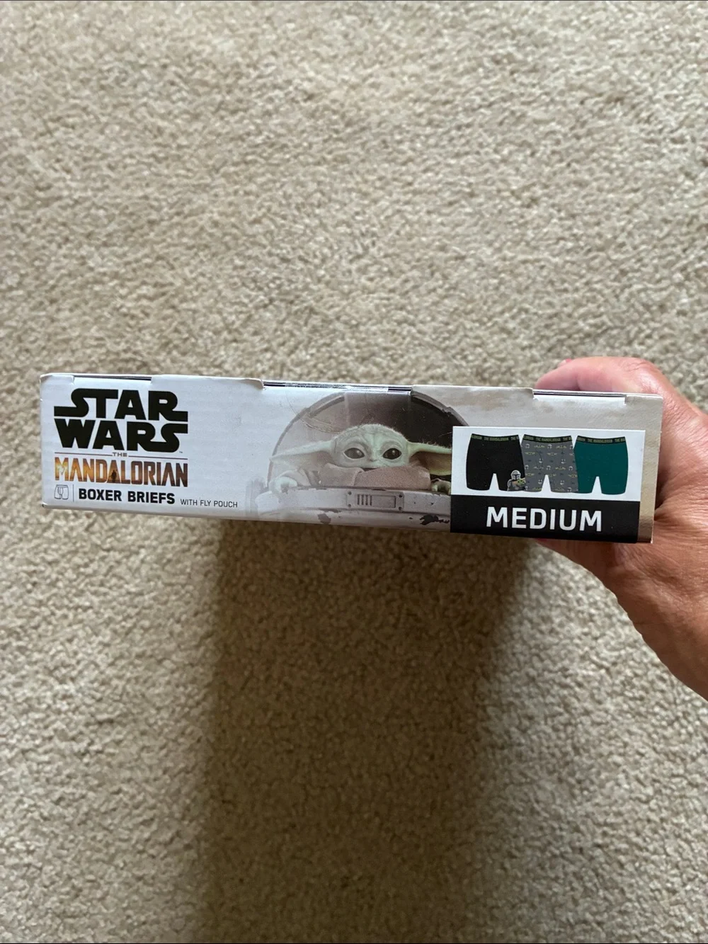 Star Wars The Mandalorian Three Pack Boxer Briefs - Men’s Size Medium